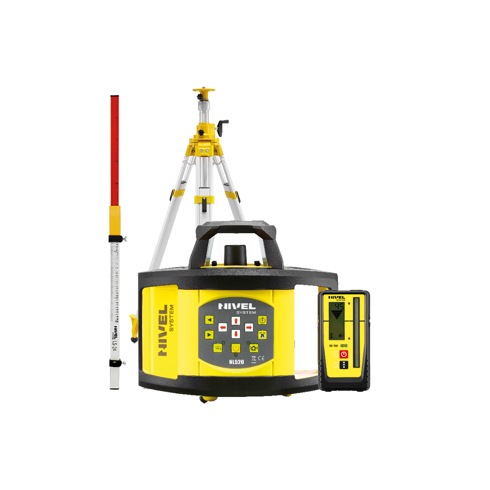Laser Level Nivel System NL520R DIGITAL - KIT Staff LS-24 Tripod SJJ32