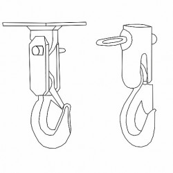 Non-rotating lifting hook for DLH and for mounting under DK with Probst rod | Great Price | Online Store - Norwit.pl
