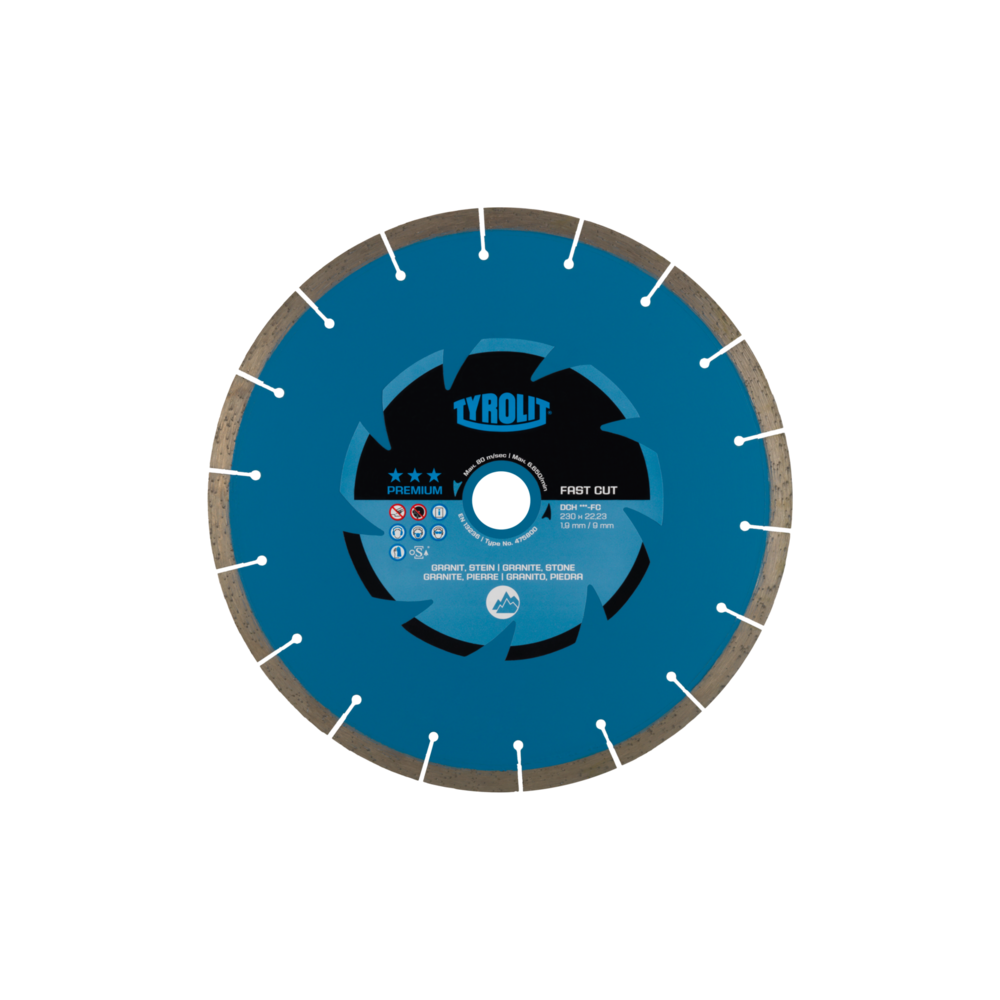 Tarcza diamentowa TYROLIT PREMIUM DCH-FC 125 X 1,2 MM, 22,23 MM | Dobra Cena | Sklep Online - Norwit.pl
