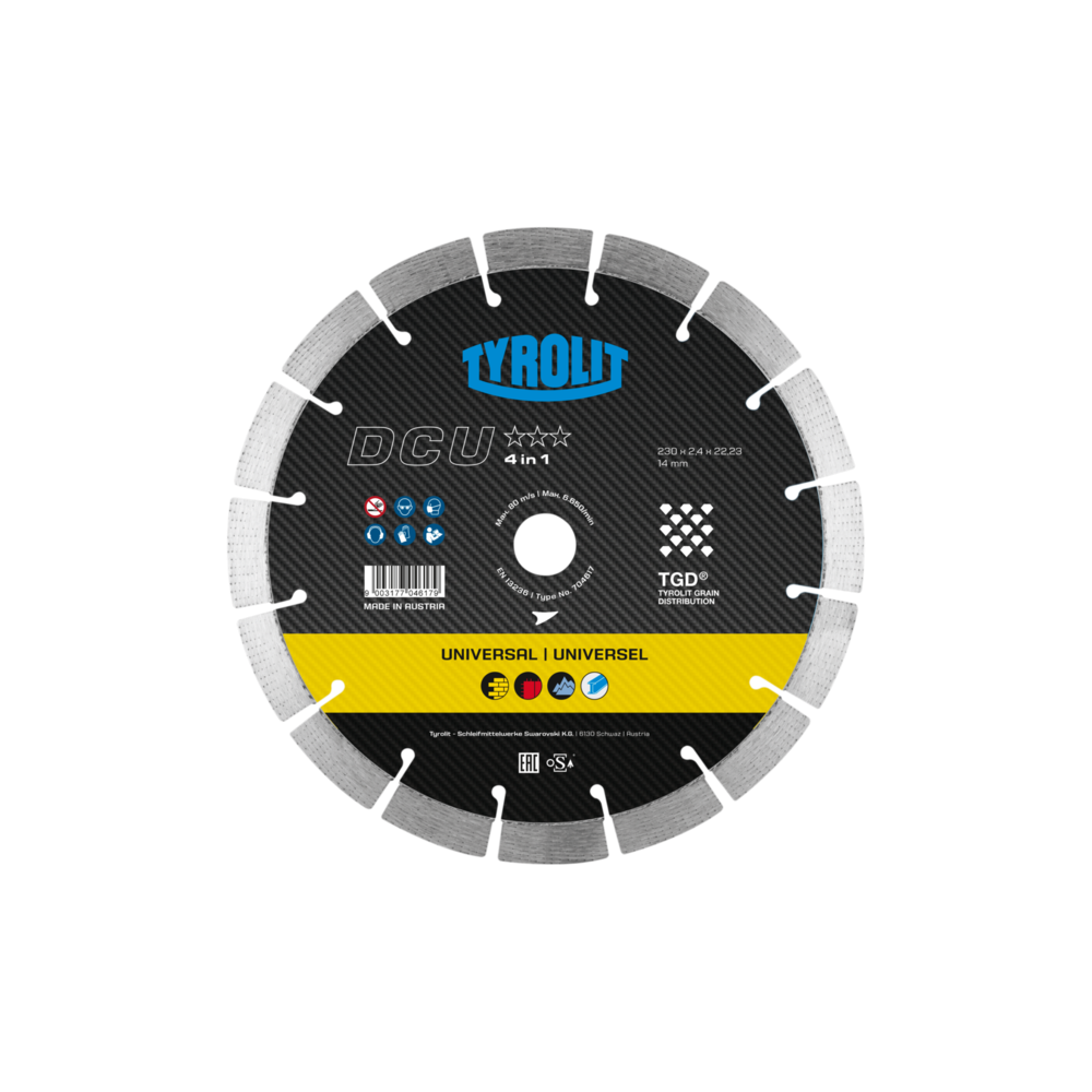 TYROLIT PREMIUM DCU 4IN1 diamond disc 300 X 2.6 MM X 22.23 MM | Great Price | Online Store - Norwit.pl
