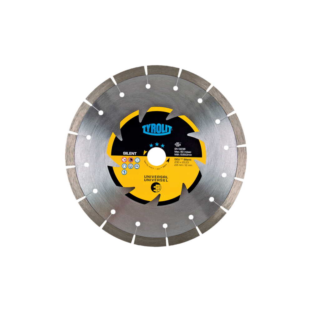 TYROLIT PREMIUM DCU-S SILENT 230 X 2,6 MM diamond disc | Great Price | Online Store - Norwit.pl