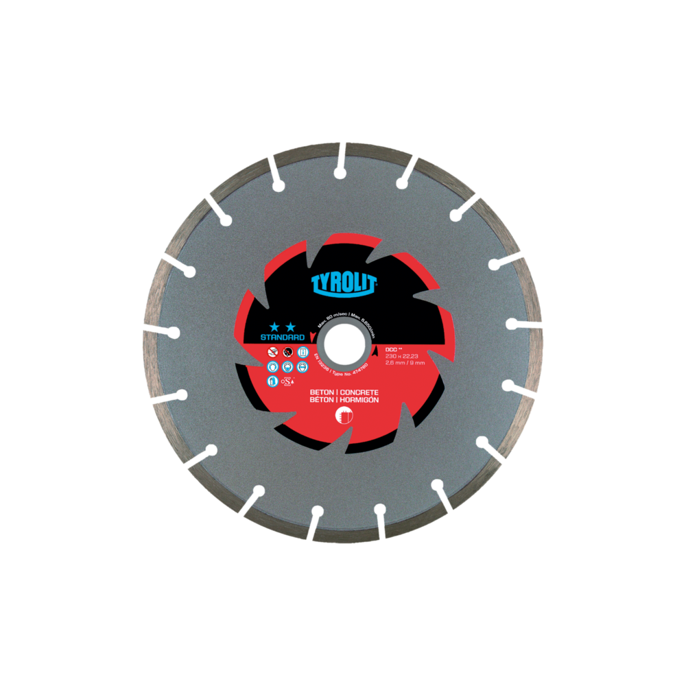 TYROLIT STANDARD DCC 350 X 3 MM, 22.23 MM diamond blade | Great Price | Online Store - Norwit.pl