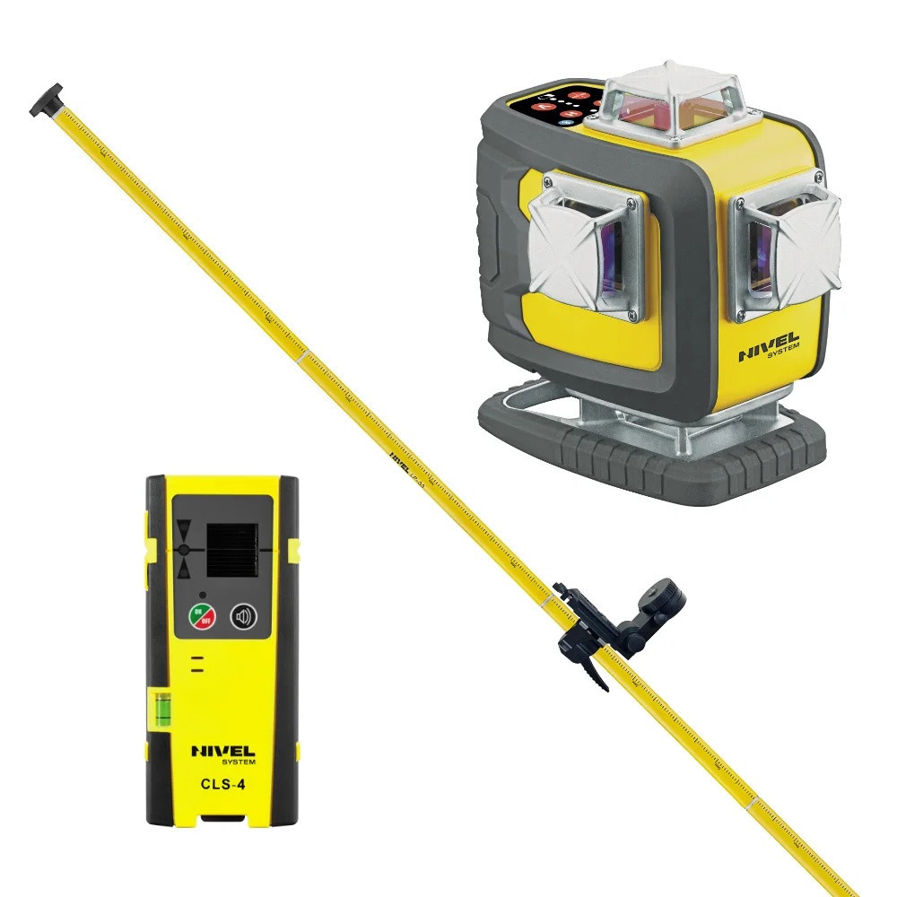 KIT Nivel System CL4D-R Construction Laser + LP36 Pole + CLS4 Sensor