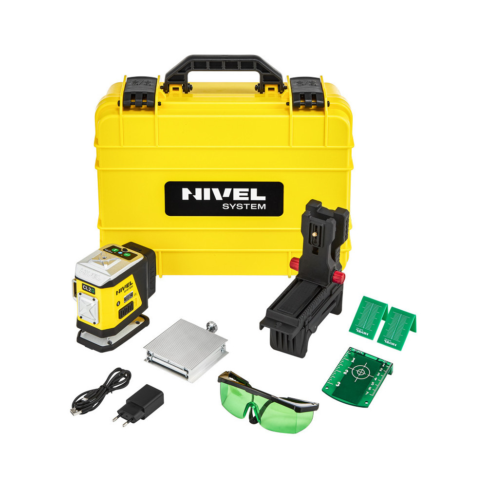 ZESTAW Laser krzyżowy Nivel System CL2G zielony + statyw SJJM1EX + czujnik CLS4 | Dobra Cena | Sklep Online - Norwit.pl