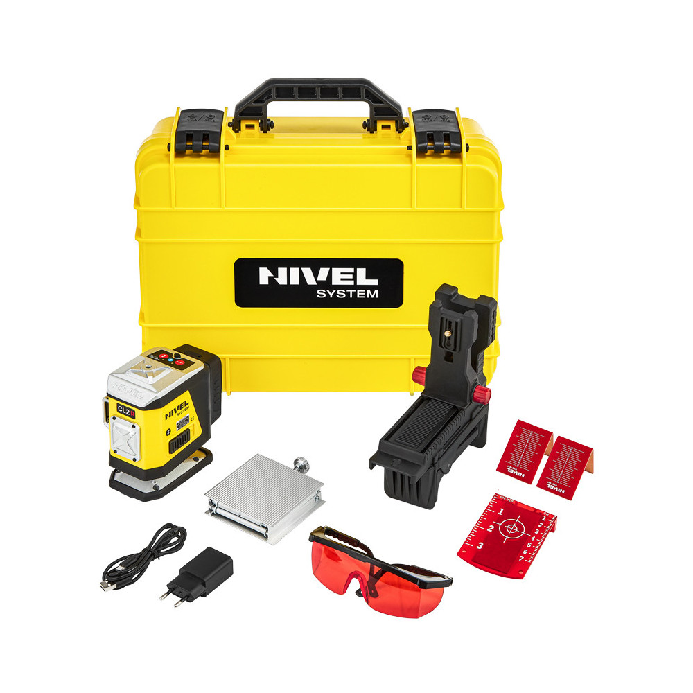ZESTAW Laser krzyżowy Nivel System CL2R czerwony + tyczka LP36 | Dobra Cena | Sklep Online - Norwit.pl