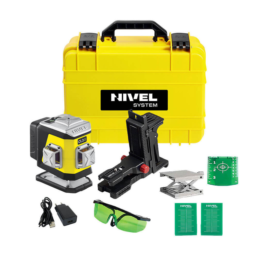 ZESTAW Laser krzyżowy Nivel System CL3G zielony + statyw SJJ-M1 EX | Dobra Cena | Sklep Online - Norwit.pl