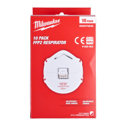 FFP2 respirator with valve - Milwaukee | FFP2 Respirator with Valve - 10 pc. | Great Price | Online Store - Norwit.pl