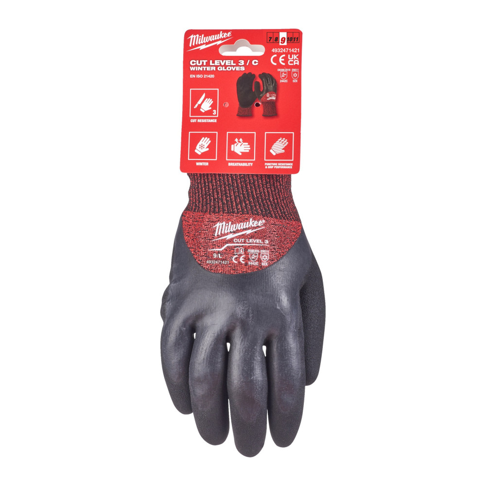 Rękawice odporne na przecięcia - poziom ochrony C Milwaukee | Cut C Gloves - 9/L - 1pc | Dobra Cena | Sklep Online - Norwit.pl