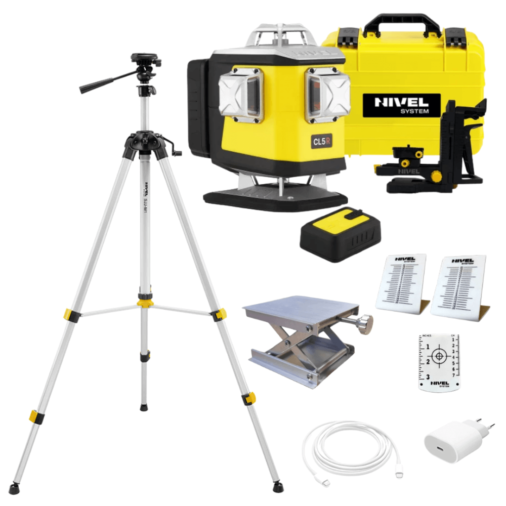 ZESTAW Laser krzyżowy Nivel System CL5R czerwony + statyw SJJ-M1 EX