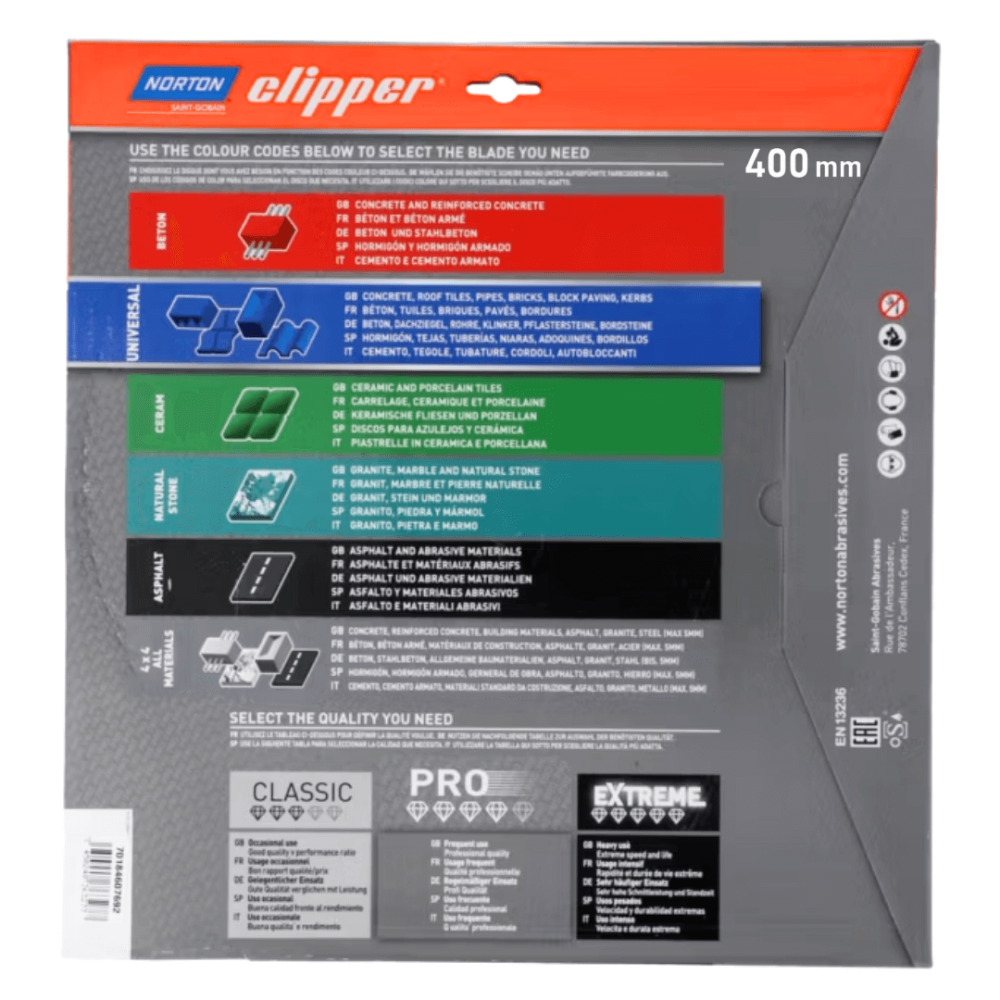 Tarcza diamentowa Norton Clipper PRO Universal H10 400 mm | Dobra Cena | NORWIT.PL