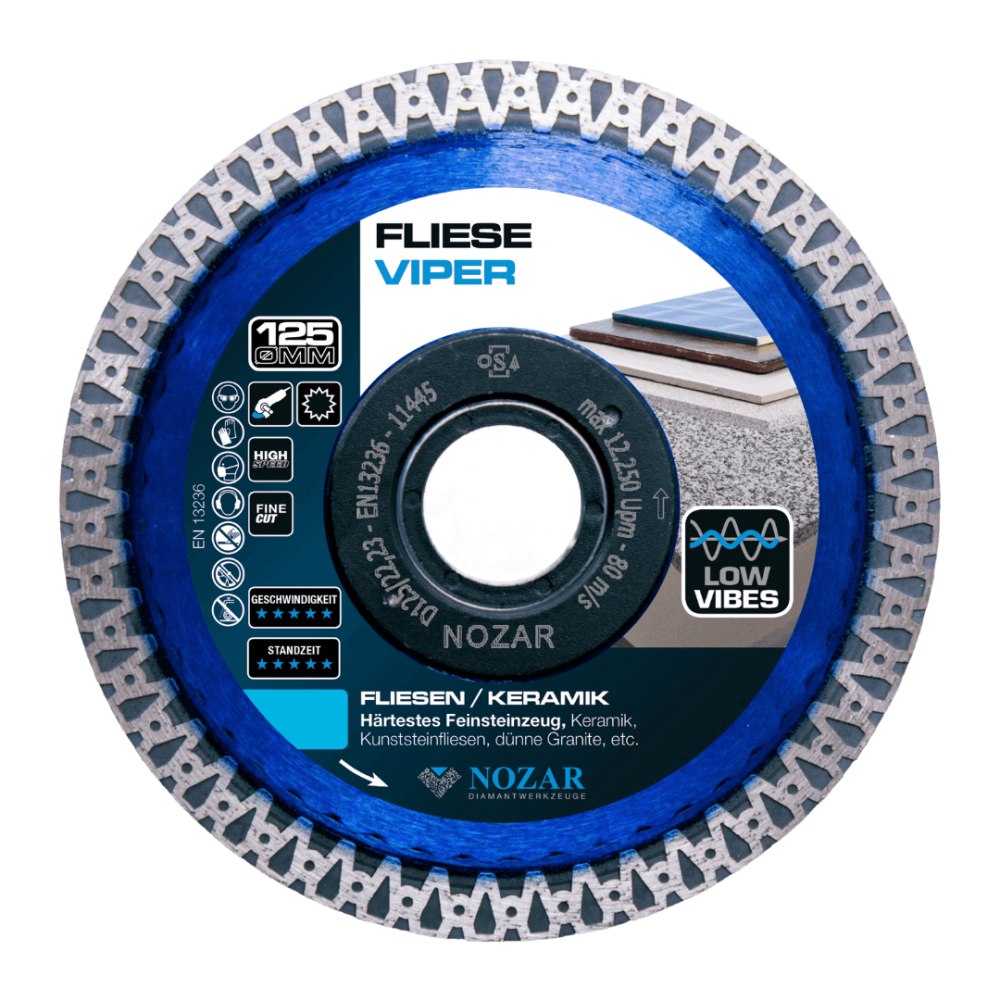 Tarcza diamentowa Nozar Fliese Viper 125 x 22,23 mm | Dobra Cena | NORWIT.PL