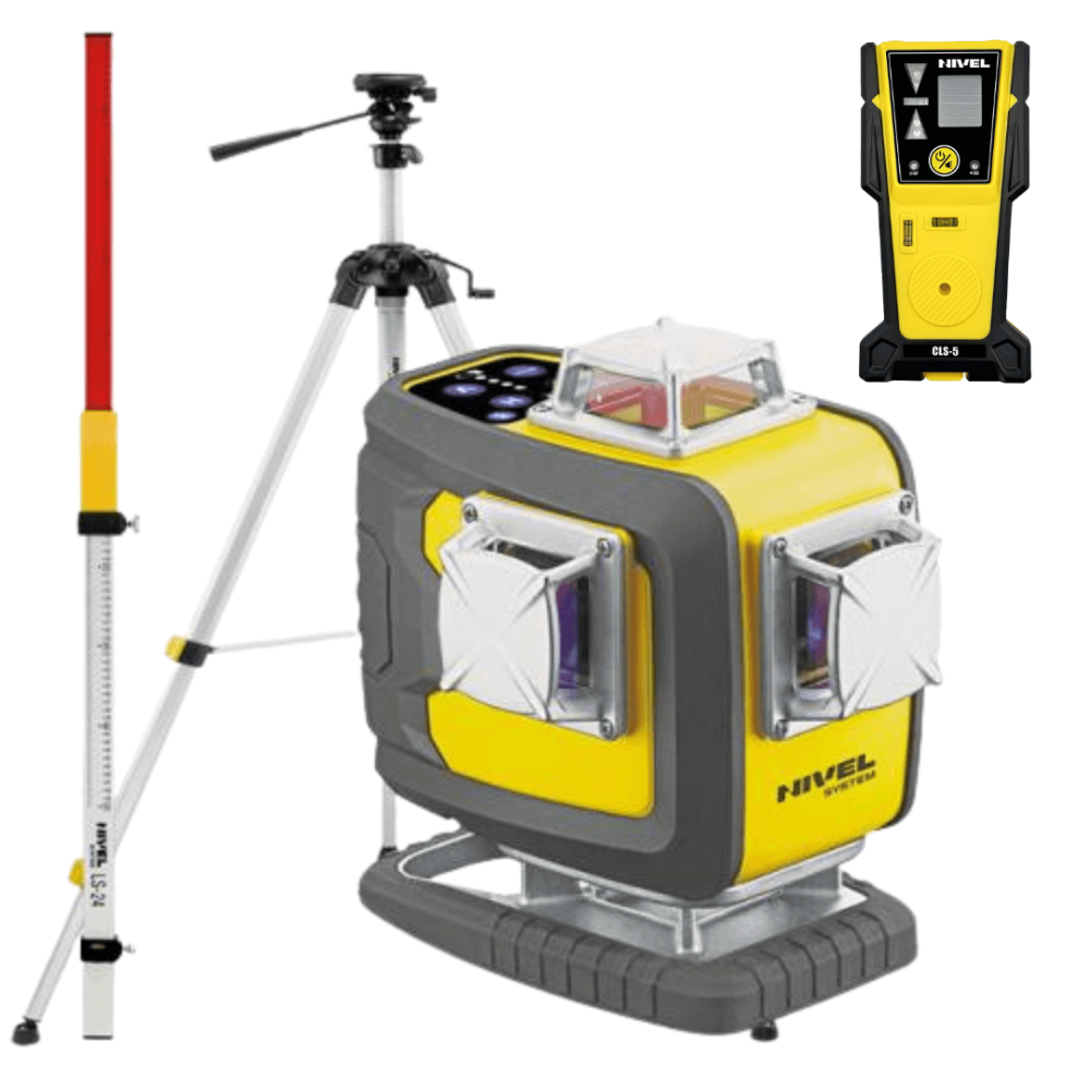 KIT Nivel System CL4D-P Construction Laser + SJJM1EX Tripod + CLS-4 Sensor + LS-24 Staff