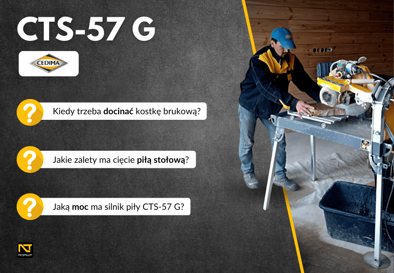 Piła Cedima CTS-57 G – precyzyjne cięcie kostki brukowej z profesjonalnym sprzętem