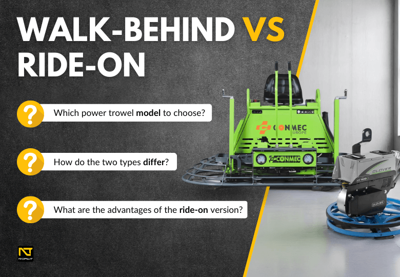 Battery-Powered Power Trowel – Walk-Behind or Ride-On? Model Comparison